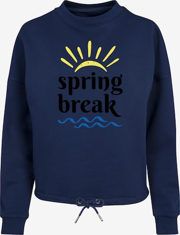 Merchcode Sweatshirt 'Spring break' in Blau: predná strana