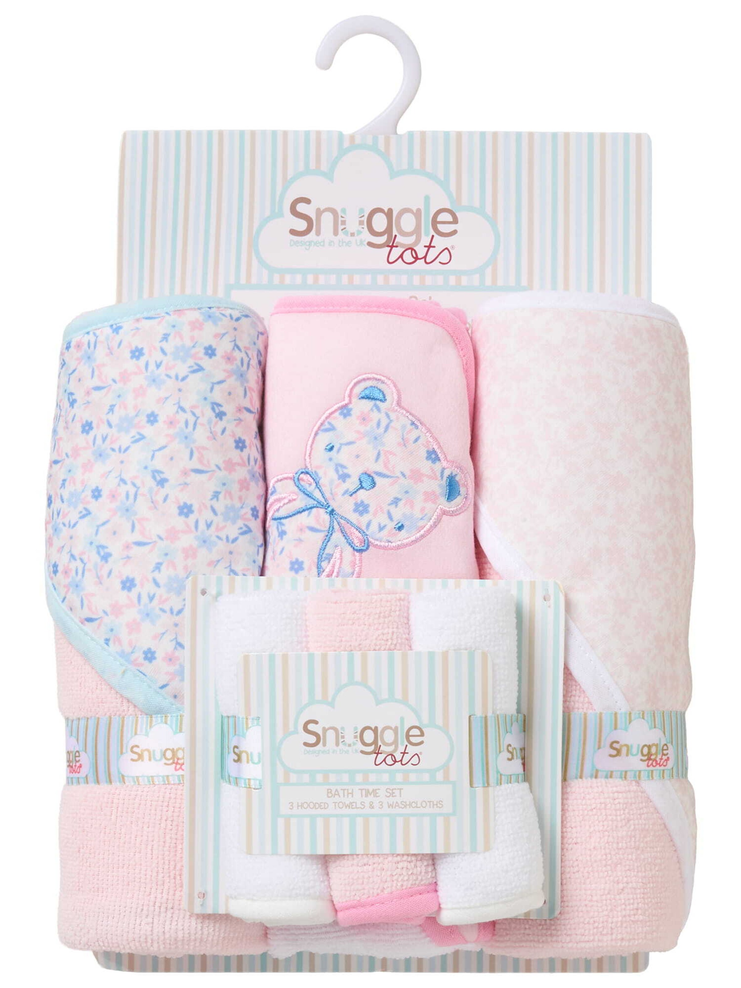 Serviette 'Bär' Snuggle Tots en blanc : devant