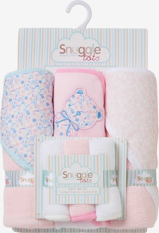 Serviette 'Bär' Snuggle Tots en blanc : devant