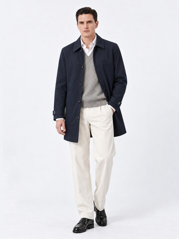 ALLTHEMEN Between-Seasons Coat 'Nebel' in Blue