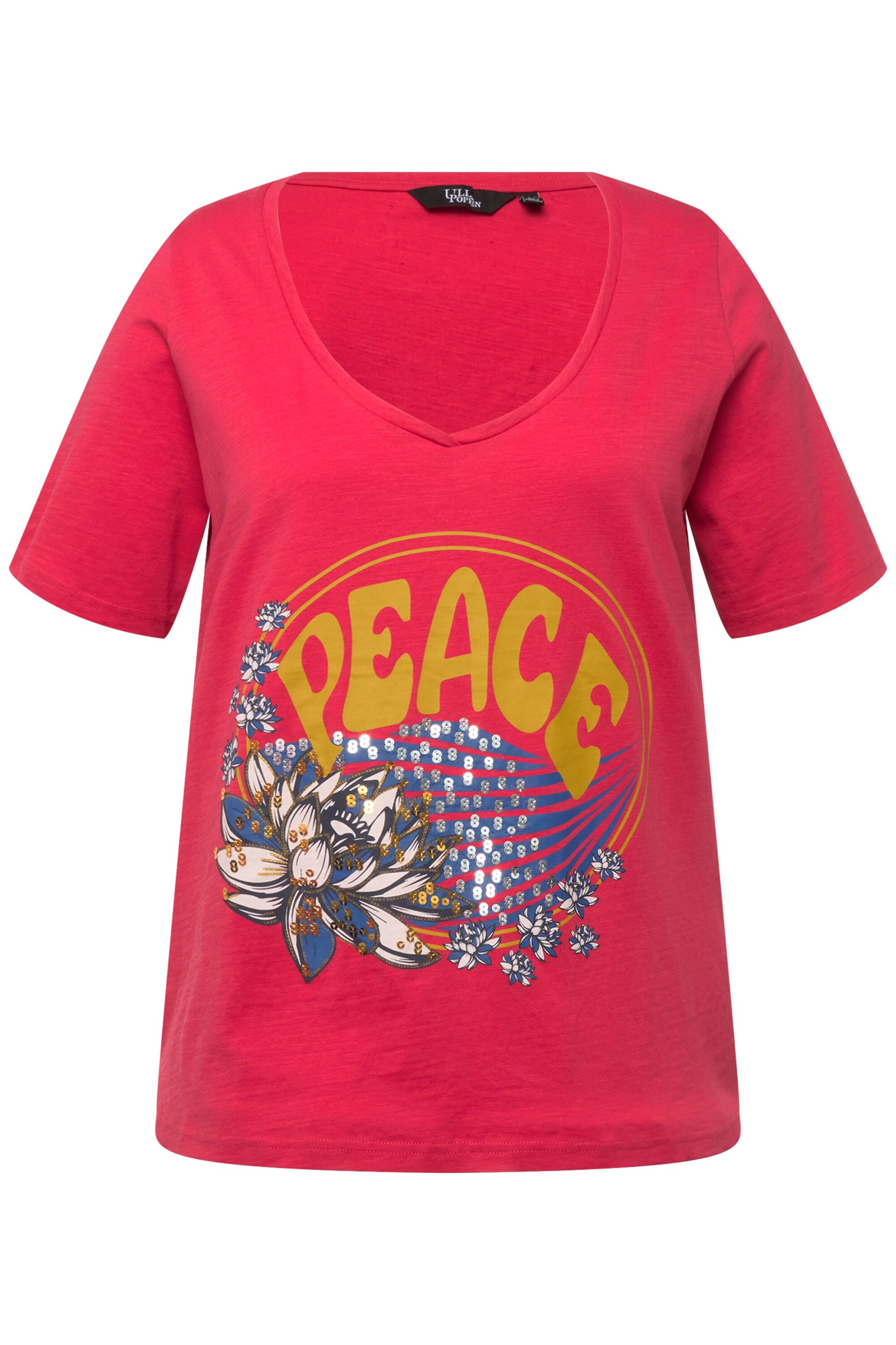 T-shirt Ulla Popken en rose : devant