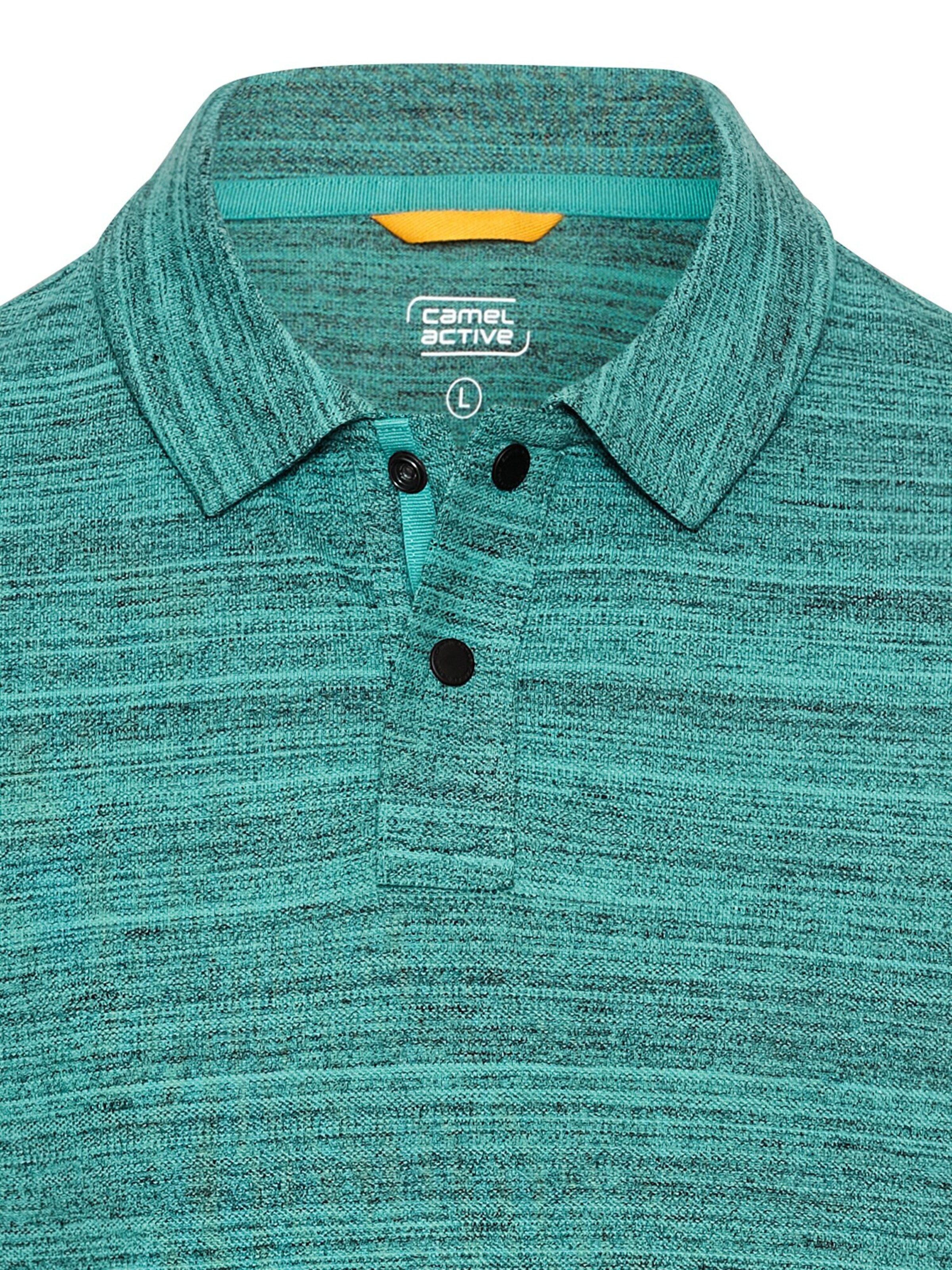 CAMEL ACTIVE Kurzarm Poloshirt mit Cooling Effekt in Grün