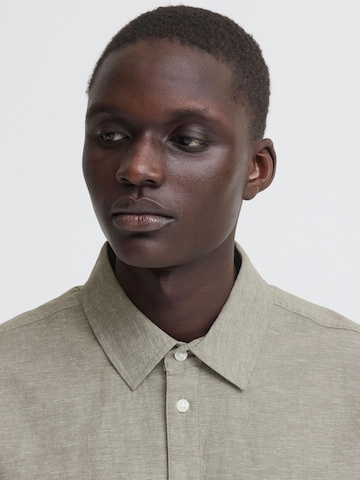 BLEND - Ajuste regular Camisa ' BHAban Slub Linen Mix ' en verde