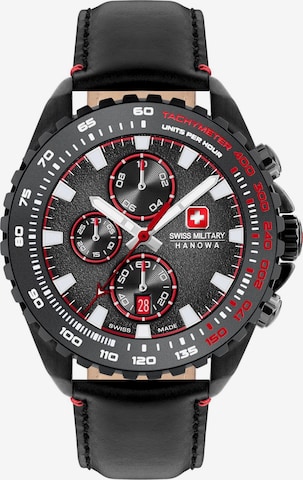 SWISS MILITARY HANOWA Analog watch 'Stone Marten' in Black: front