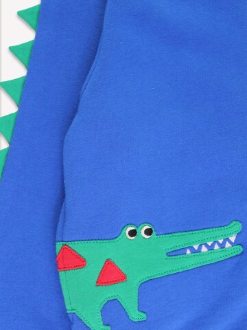 Toby Tiger Zip-Up Hoodie 'Krokodil-Applikation' in Blue