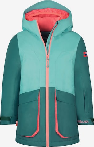 TROLLKIDS Winter Jacket in Green: front