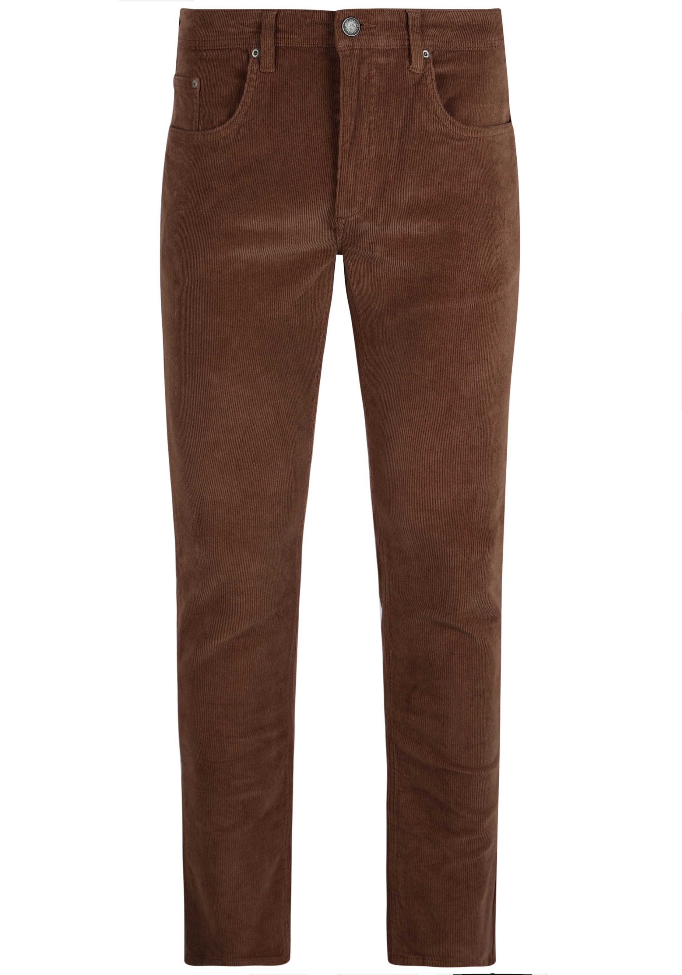 Coupe slim Pantalon 'Manito' BLEND en marron : devant