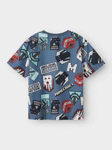 NAME IT Shirt 'NKMMap Minecraft' in Blauw