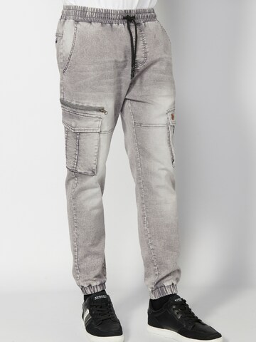 KOROSHI - Slimfit Pantalón cargo en gris