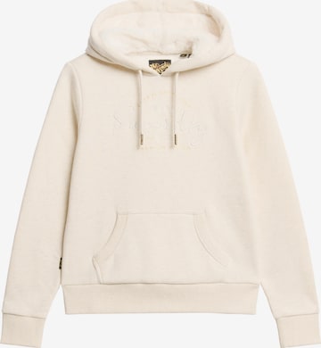 Sweat-shirt Superdry en beige : devant