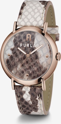 FURLA Analog Watch 'Easy Shape' in Brown: front