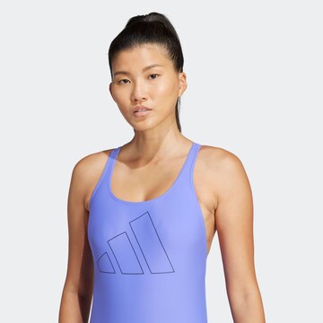 ADIDAS PERFORMANCE Bustier Sportbadeanzug 'Big Bars' in Blau