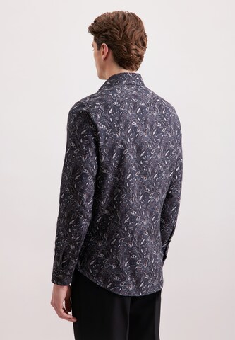 SEIDENSTICKER Regular fit Zakelijk overhemd 'Schwarze Rose' in Blauw