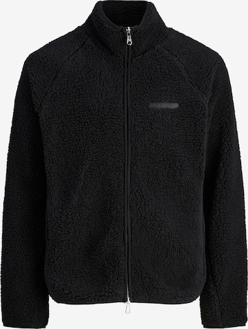 JACK & JONES - Chaqueta polar en negro: frente