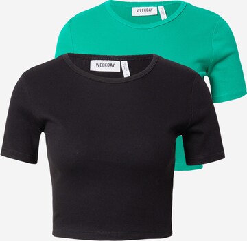 WEEKDAY - Camiseta en verde: frente