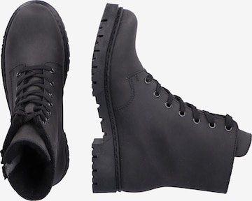 Rieker Lace-Up Ankle Boots in Black