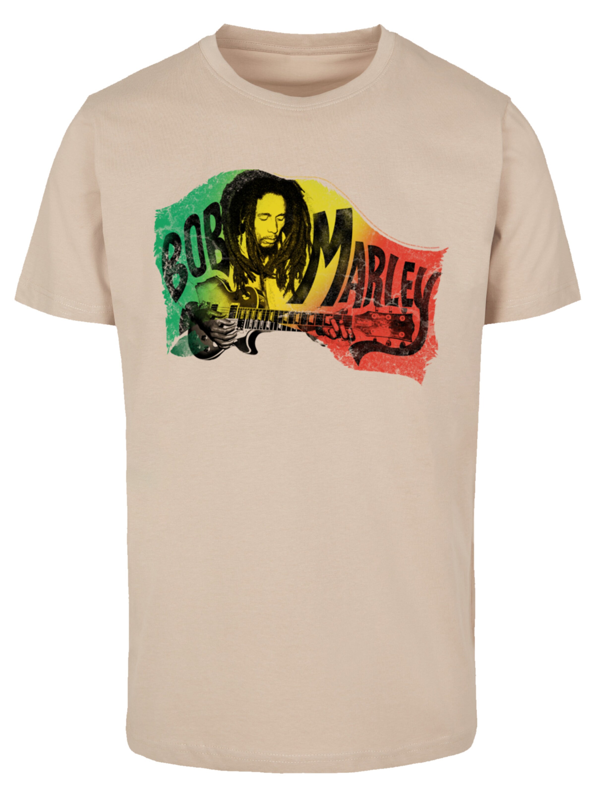 F4NT4STIC Shirt 'Bob Marley' in Beige: voorkant