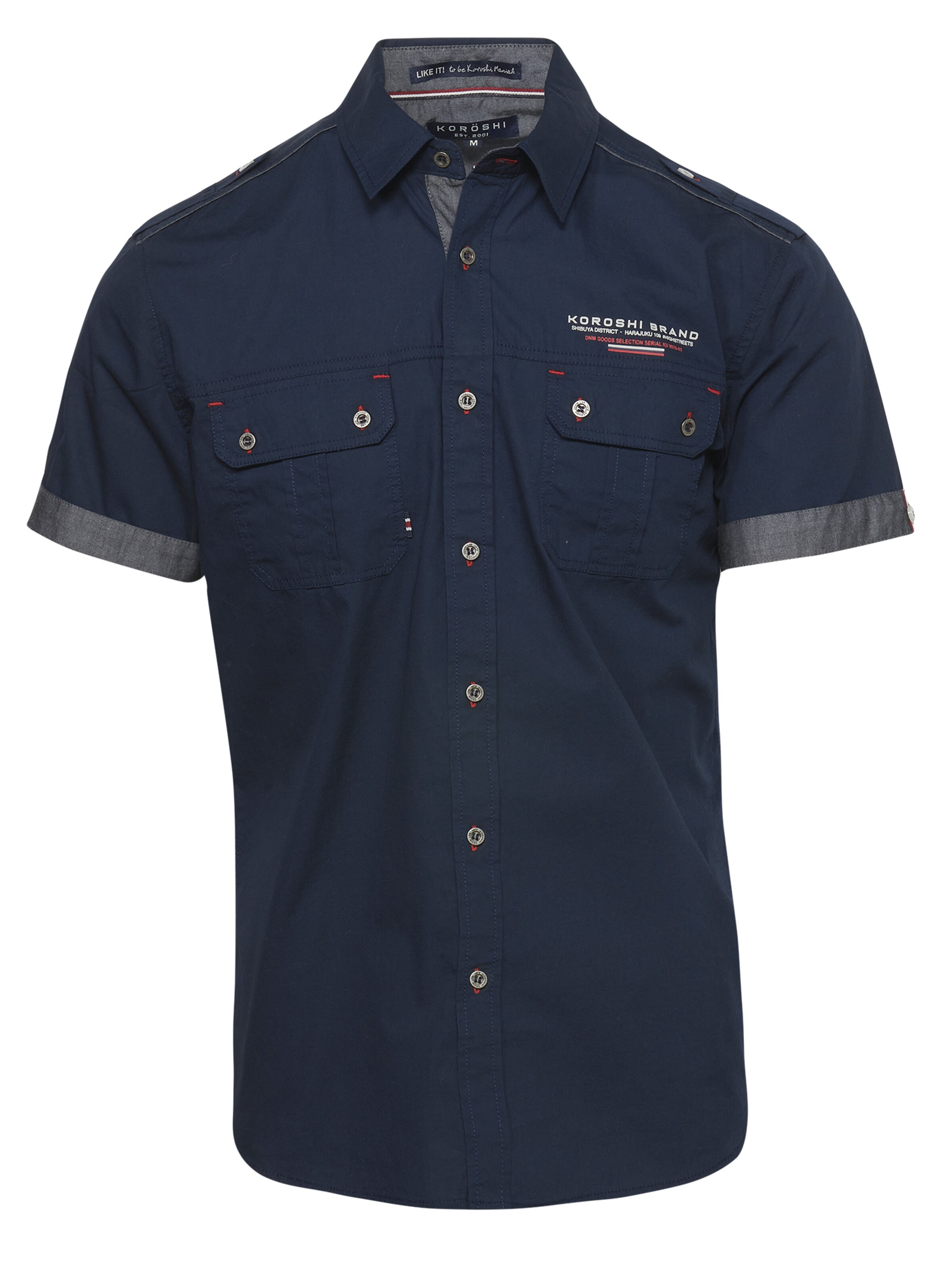 KOROSHI - Regular Fit Camisa em azul: frente