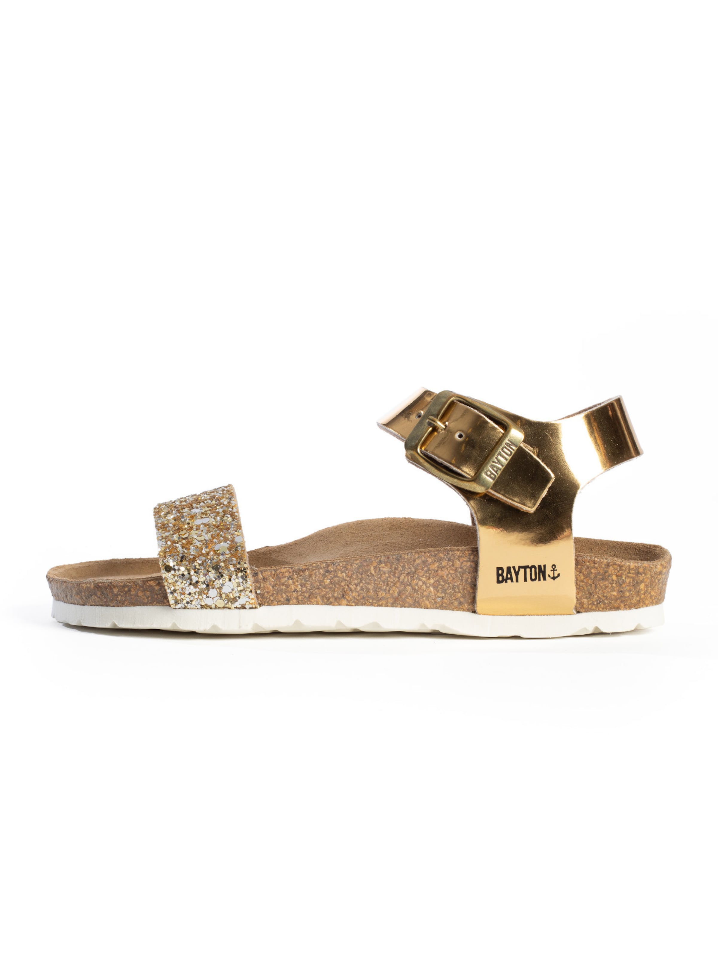 Bayton - Sandalias 'Tyche' en oro: frente