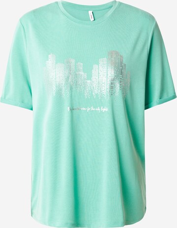 ONLY Shirt 'FREE LIFE' in Green: front