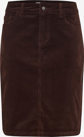 PULZ Jeans Skirt 'Mila' in Brown: front