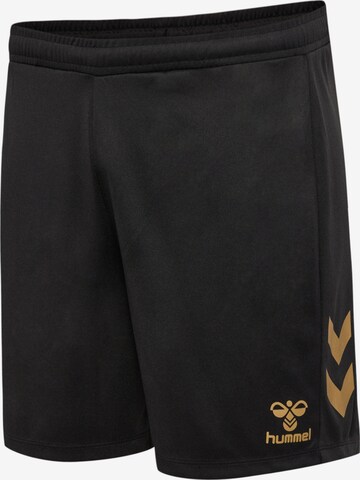 Hummel Regular Workout Pants in Black: front