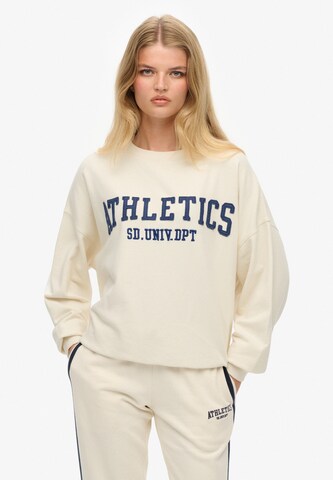 Superdry Sweatshirt 'Essentials' in Wit: voorkant