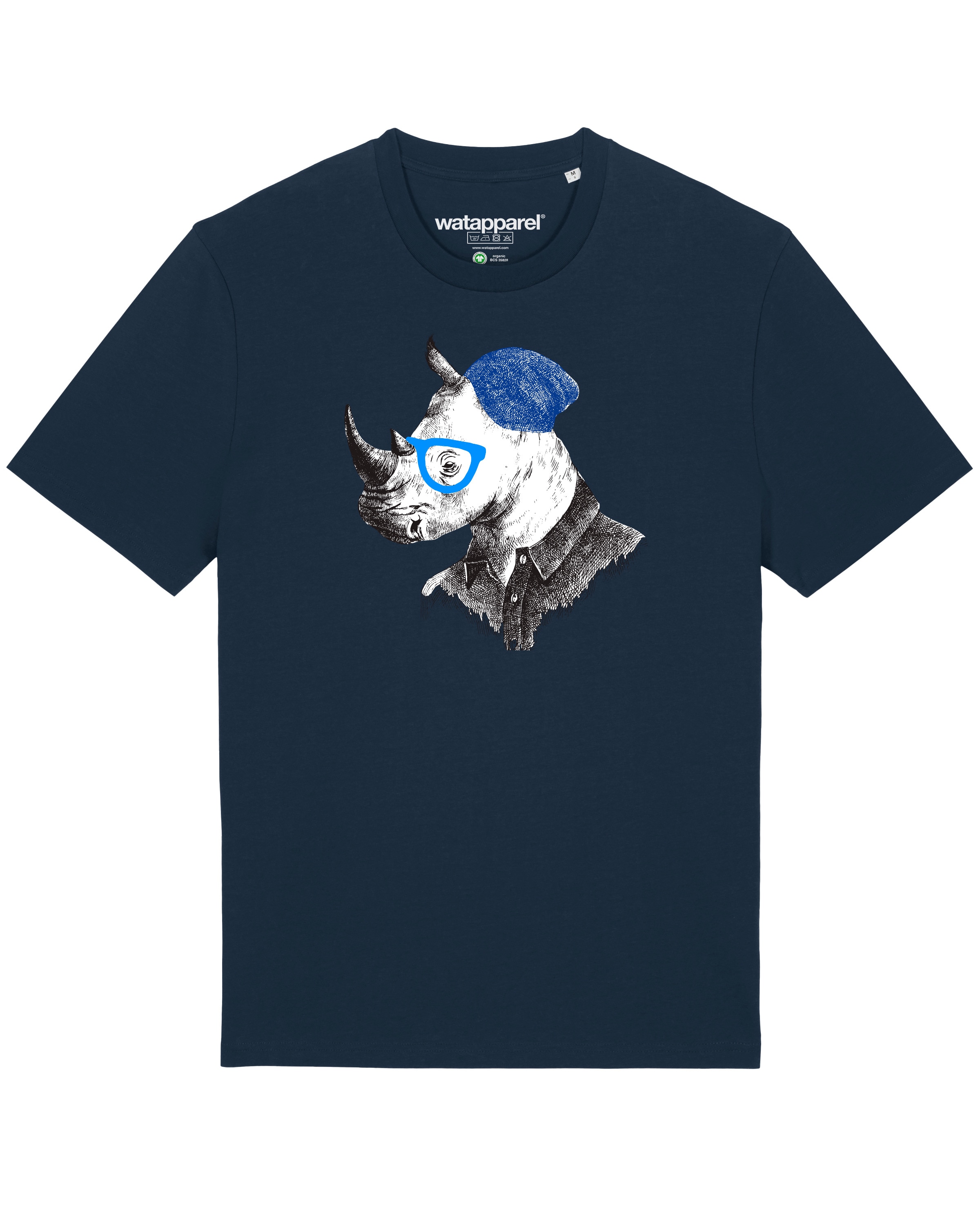 T-Shirt ' Nashorn ' Watapparel en bleu : devant