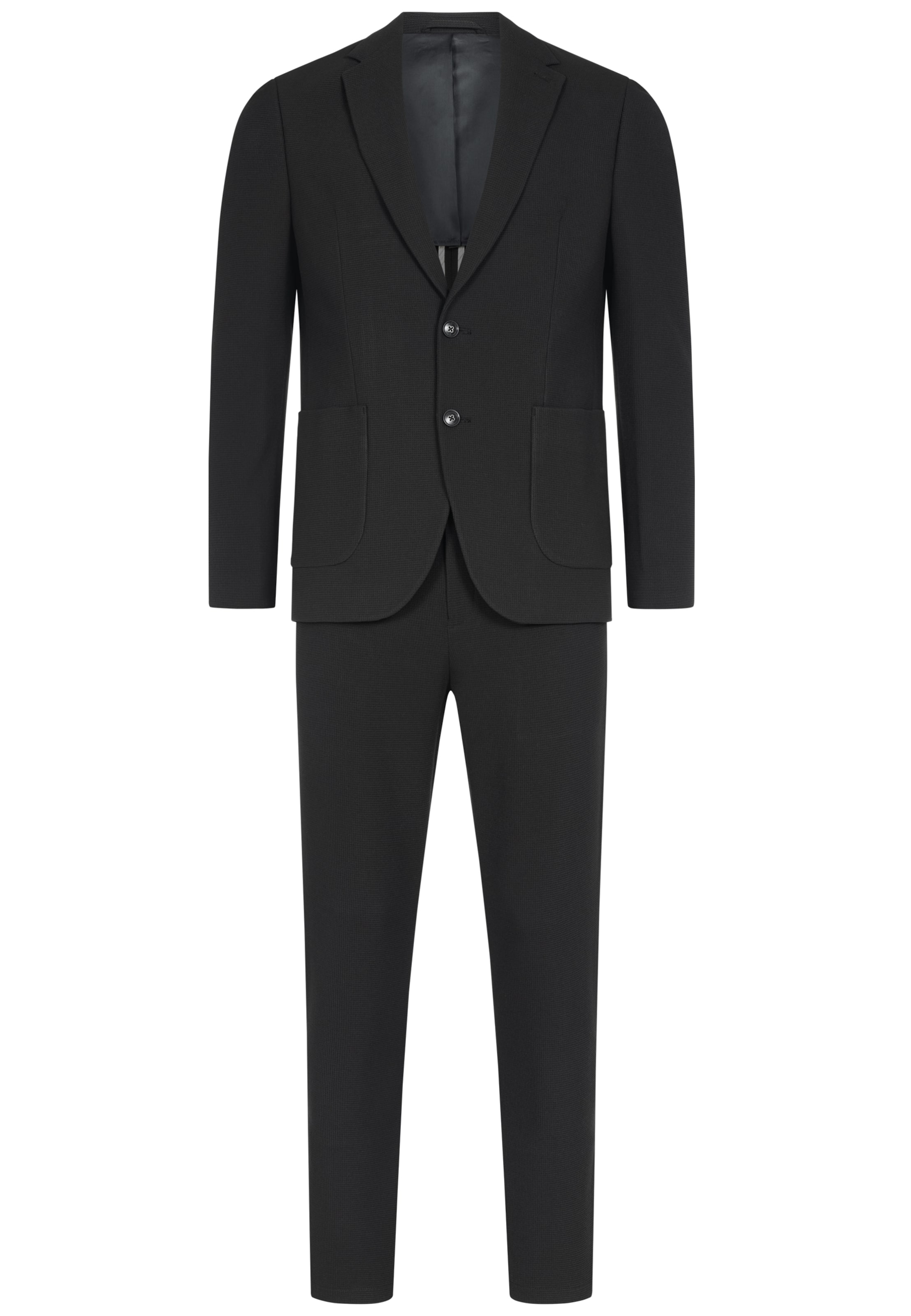 JEFF Regular Suit 'Landon' in Black: front