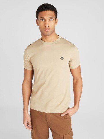 TIMBERLAND T-shirt 'Dun-River' i beige: framsida