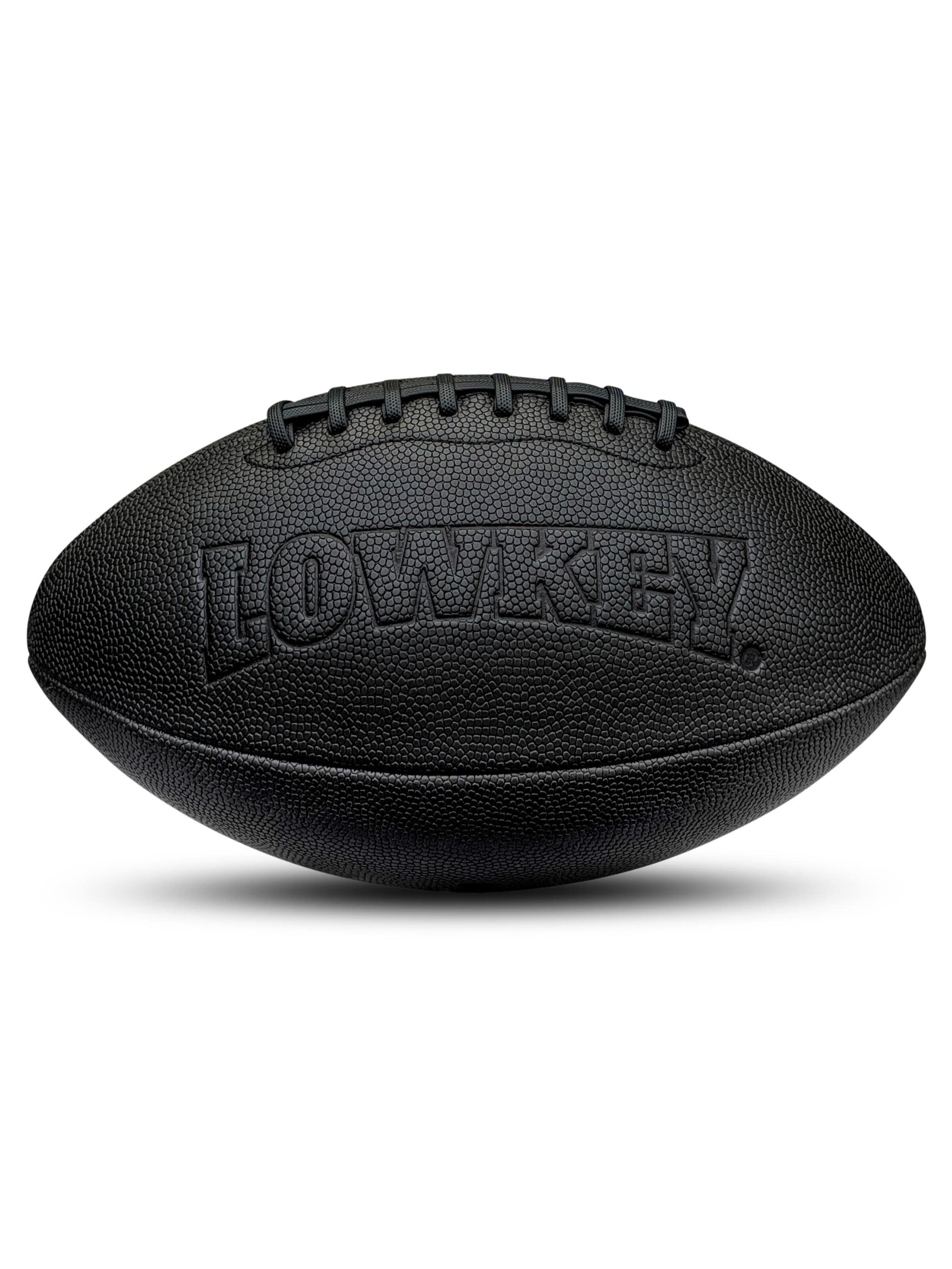 Lowkey Ball 'All-Black American Football Ofizielle NFL Größe 9 | Schwarzes Design' in Black: front