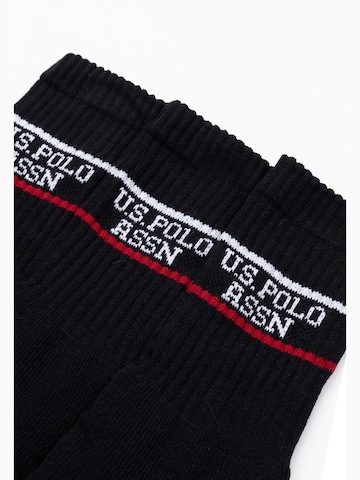 US POLO ASSN. Sports socks 'Calze U.S. Polo Assn. corte in spugna, stile tennis' in Black