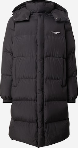 juoda ARMANI EXCHANGE Žieminis paltas 'Piumino': priekis