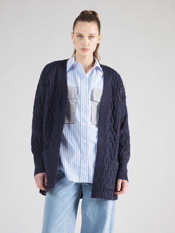 JDY Knit Cardigan 'BLISS' in Blue: front