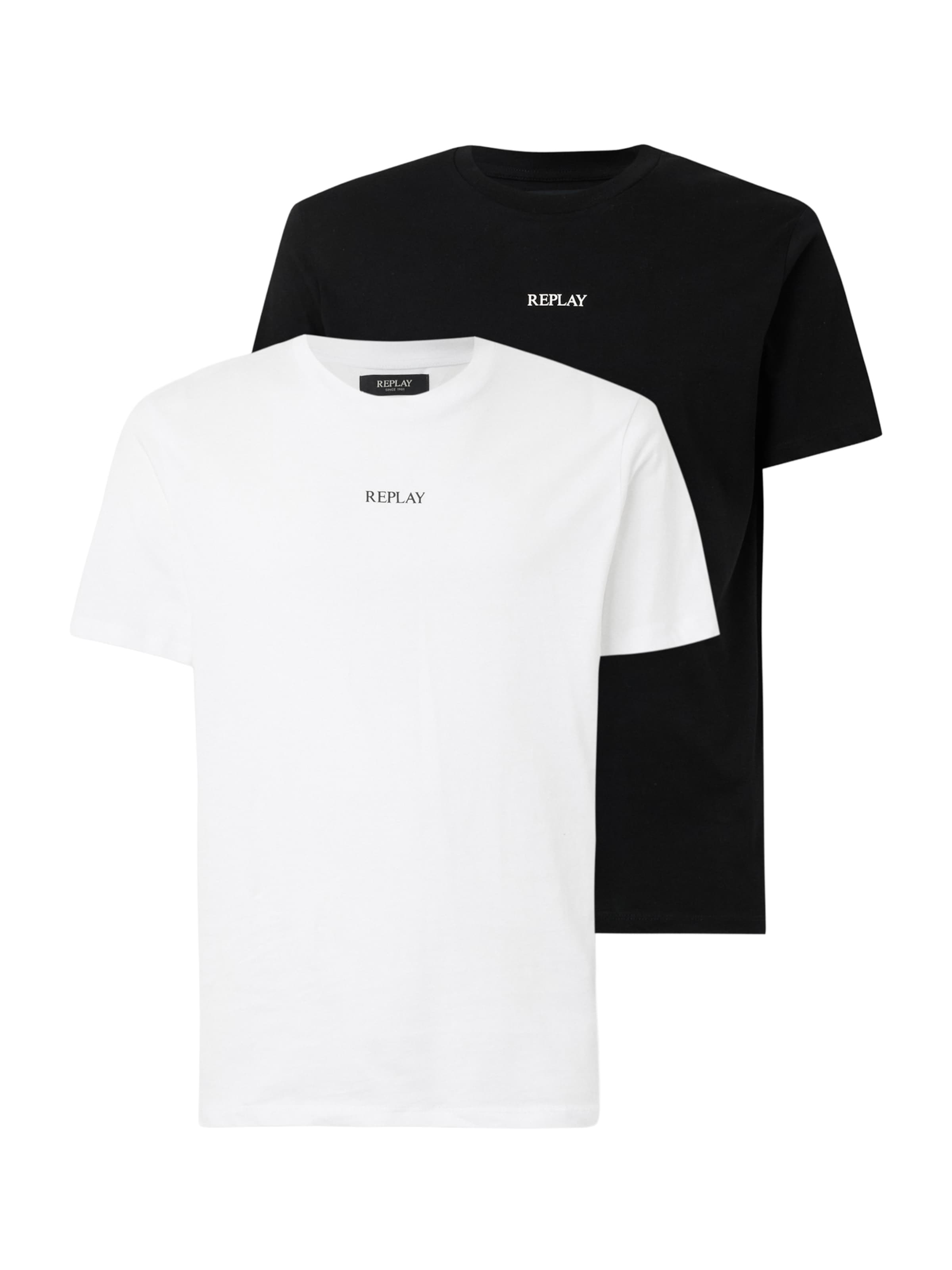 REPLAY T-shirt i svart: framsida