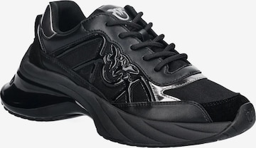 PINKO Sneaker low 'Ariel 33 - Sneaker Calf Leather/Net/Cow Suede' in Schwarz: Vorderseite