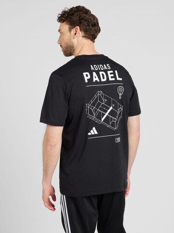 ADIDAS PERFORMANCE Toiminnallinen paita 'PADEL CAT' värissä musta: edessä