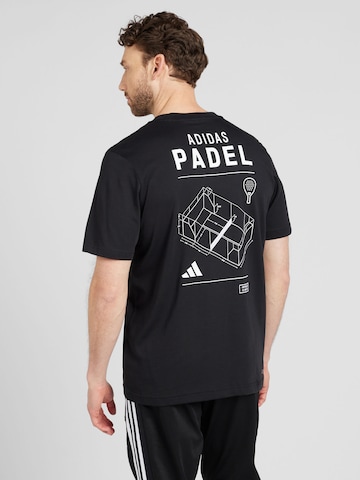 ADIDAS PERFORMANCE Sportshirt 'PADEL CAT' in Schwarz: predná strana