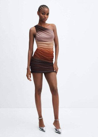 MANGO Cocktail Dress 'GINA' in Brown