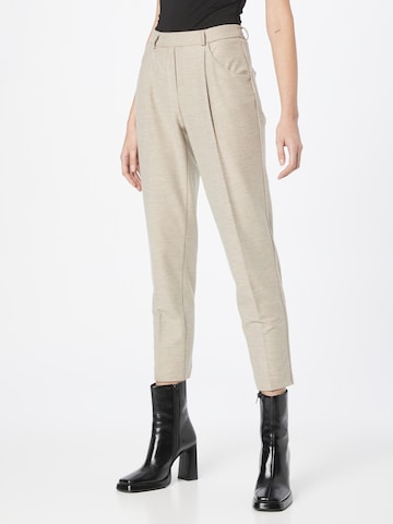 BRAX Pleat-Front Pants 'Maron' in Brown: front