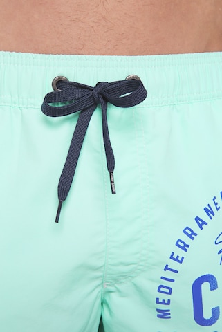 CAMP DAVID Badeshorts mit Logo Print in Grün