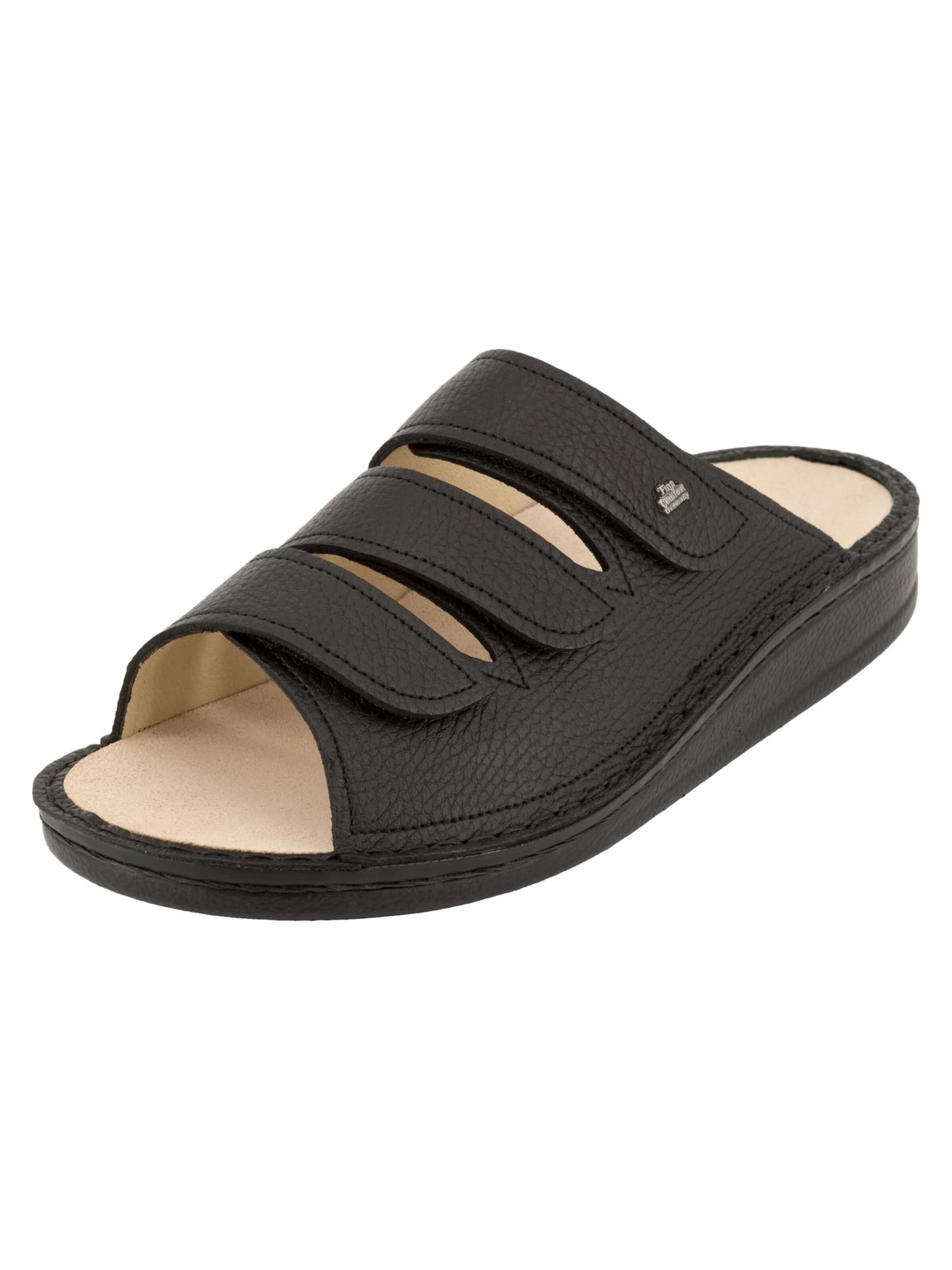 Finn Comfort Mules 'Korfu' in Black: front