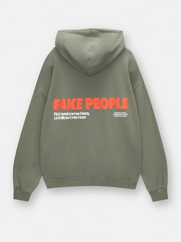 Pull&Bear Sweatshirt i grønn