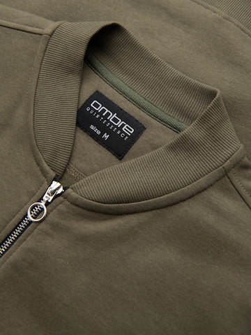 Ombre Sweatvest 'OM-SSZP-0215' in Groen