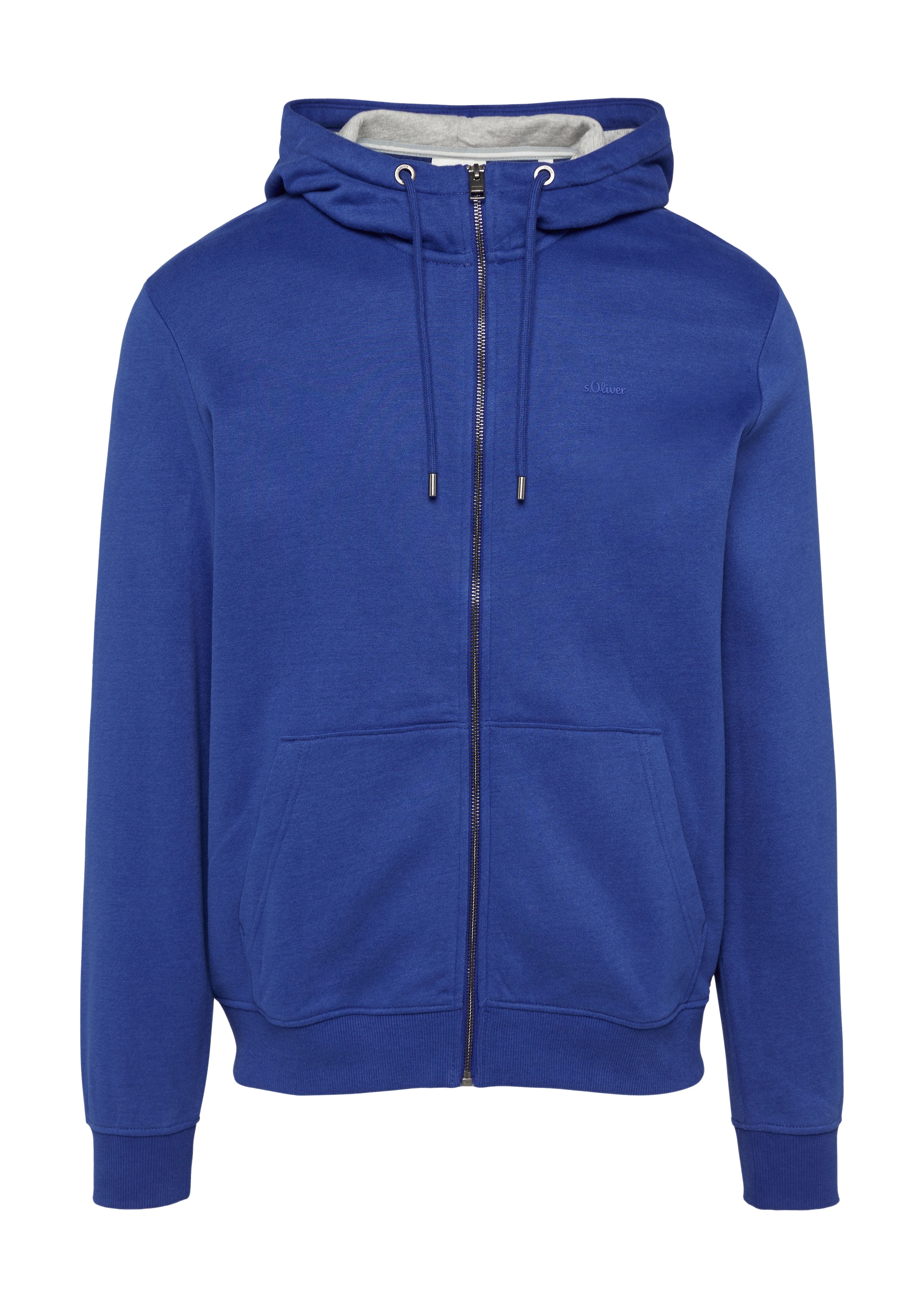 s.Oliver Sweatvest in Blauw: voorkant