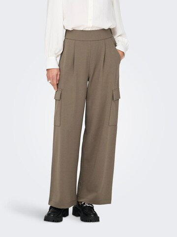 Wide Leg Pantalon cargo 'GEGGO' JDY en marron : devant