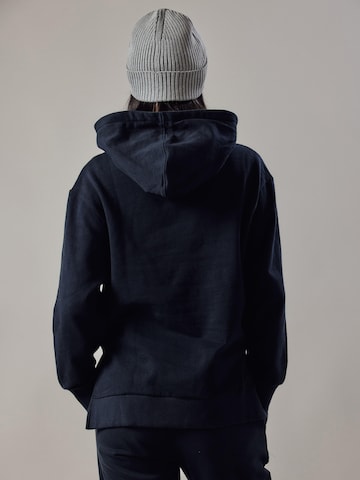 OWN Off With Nature Sweatshirt 'Felpa Felpata con Cappuccio e Spacchi Laterali' in Blauw