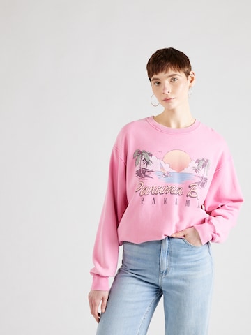 HOLLISTER Μπλούζα φούτερ σε ροζ: μπροστά