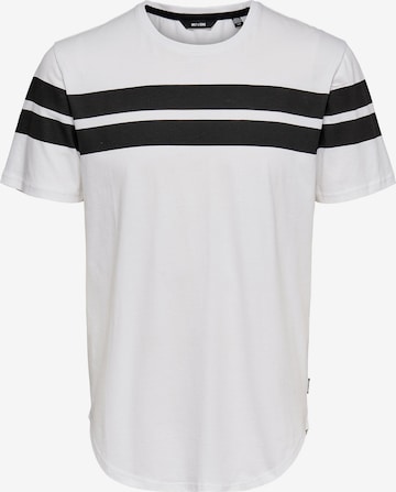 Only & Sons - Camiseta 'Bike' en blanco: frente