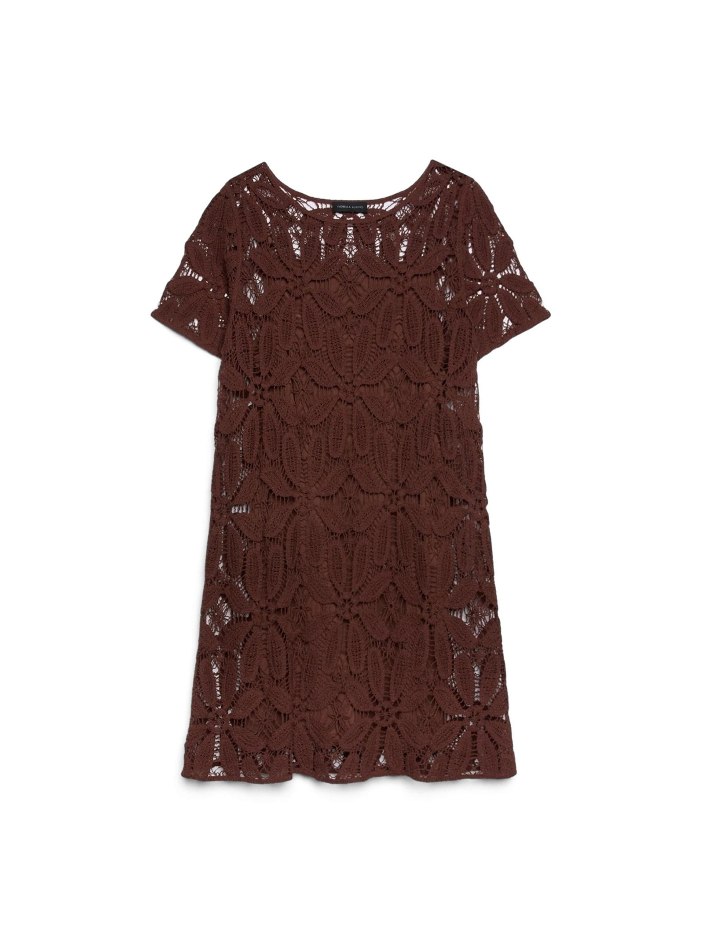 Fiorella Rubino - Vestido en marrón: frente